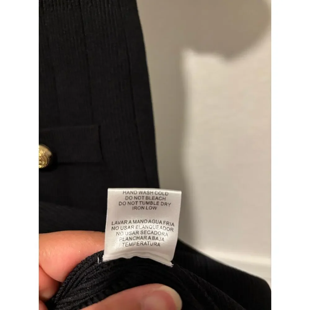 NWOT TUCKERNUCK HYACINTH HOUSE Black Knit Barbara Mini Dress Sz M - Picture 10 of 10